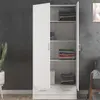 Buy Space Wardrobe with 2 Doors + 1 Drawer in White, 6 from Furnituretta