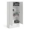 Buy Space Wardrobe with 2 Doors + 1 Drawer in White, 7 from Furnituretta