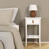 Buy Barcelona Bedside Table with 1 Drawer in White, 9 from Furnituretta