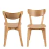 Buy Roxby Dining Chairs in Oak Set of 2, Colour: Oak, Item Width: 45, 3 from Furnituretta