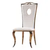Buy Pescara Dining Chair – White PU & Rose Gold Stainless Steel from Furnituretta