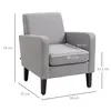Buy Homcom Modern Accent Chair, Occasional Chair with Rubber Wood Legs, 3 from Furnituretta