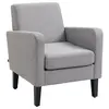 Buy Homcom Modern Accent Chair, Occasional Chair with Rubber Wood Legs from Furnituretta