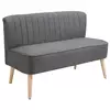 Buy Homcom Modern Double Seat Sofa Loveseat Couch 2 Seater Sofa from Furnituretta