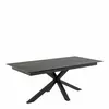 Buy Heaven Extendable Dining Table with Ceramic Black Top – Seats 6 / 8, Colour: Ceramic Black, Item Width: 240 from Furnituretta
