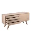 Buy A-Line Sideboard with 4 Drawers & Sliding Door in White Oak, 2 from Furnituretta
