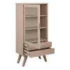 Buy A-Line Display Cabinet – White Oak Veneer with Glass Door, 2 Drawers & 2 Shelves, 4 from Furnituretta