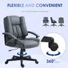 Buy HOMCOM Office Chair, Computer Desk Chair, Mid Back Executive Chair with Adjustable Height and Swivel Rolling Wheels for Home Study, Dark Grey, 6 from Furnituretta