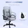 Buy HOMCOM Office Chair, Computer Desk Chair, Mid Back Executive Chair with Adjustable Height and Swivel Rolling Wheels for Home Study, Light Grey, 4 from Furnituretta