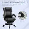 Buy Vinsetto Executive Office Chair for Home, PU Leather Computer Chair, Swivel Desk Chair with Footrest, Wheels, Adjustable Height, Black, 6 from Furnituretta