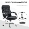 Buy HOMCOM Office Chair Computer Chair Executive Office Chair with Height Adjustable, Comfortable Desk Chair for Home Office Fabric Black, 6 from Furnituretta