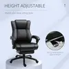 Buy Vinsetto Executive Office Chair for Home, PU Leather Computer Chair, Swivel Desk Chair with Footrest, Wheels, Adjustable Height, Black, 4 from Furnituretta