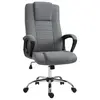 Buy Vinsetto Office Chair, Computer Desk Chair, Linen Fabric Swivel Chair with Adjustable Height, Rolling Wheels for Home and Study, Grey from Furnituretta
