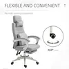 Buy Vinsetto Office Chair, Ergonomic Desk Chair, High Back Fabric Work Chair with 160° Reclining Backrest, Retractable Footrest, Neck and Lumbar Pillow for Home and Study, Grey, 7 from Furnituretta