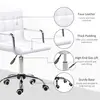 Buy Vinsetto Office Chair, Makeup Vanity Chair, Mid Back Computer Chair, PU Leather, White, 6 from Furnituretta
