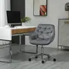 Buy Vinsetto Home Office Chair Velvet Ergonomic Computer Chair Comfy Desk Chair with Adjustable Height, Arm and Back Support, Dark Grey, 2 from Furnituretta
