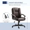 Buy HOMCOM Office Chair, Computer Desk Chair, Mid Back Executive Chair with Adjustable Height and Swivel Rolling Wheels for Home Study, Brown, 7 from Furnituretta