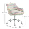 Buy Vinsetto Unicorn Home Office Chair, Height Adjustable Fluffy Desk Chair with Armrests and Swivel Wheels, Colourful, 3 from Furnituretta