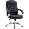 Buy HOMCOM Office Chair Computer Chair Executive Office Chair with Height Adjustable, Comfortable Desk Chair for Home Office Fabric Black from Furnituretta