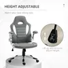 Buy Vinsetto Computer Gaming Chair, Office Desk Swivel Chair, PU Leather Racing Chair with 90° Flip-up Armrest, Adjustable Height and Rolling Wheels, Grey, 4 from Furnituretta