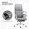 Buy Vinsetto Office Chair, Ergonomic Desk Chair, Fabric Work Study Chair with 155° Reclining Back and Footrest, 4 from Furnituretta
