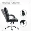 Buy Vinsetto Office Chair, PU Leather Desk Chair with 13cm Soft Padded Seat and Backrest, Swivel Chair with Adjustable Height and Rolling Wheels, Black, 4 from Furnituretta