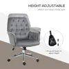 Buy Vinsetto Linen Computer Chair with Armrest, Modern Swivel Chair with Adjustable Height, Dark Grey, 4 from Furnituretta
