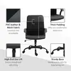 Buy Vinsetto Mesh Office Chair, Faux Leather Desk Chair with Swivel Wheels, Adjustable Height and Tilt Function, Black, 7 from Furnituretta