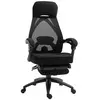 Buy Vinsetto Office Chair with Footrest,High Back Swivel Desk Chair with Adjustable Height and Headrest for Home Office, Black from Furnituretta