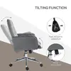 Buy Vinsetto Linen Computer Chair with Armrest, Modern Swivel Chair with Adjustable Height, Dark Grey, 5 from Furnituretta