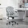 Buy Vinsetto Office Chair, Swivel Desk Chair, Velvet Vanity Chair with Adjustable Height and Rolling Wheels for Home Work Study, Grey, 2 from Furnituretta
