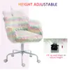 Buy Vinsetto Unicorn Home Office Chair, Height Adjustable Fluffy Desk Chair with Armrests and Swivel Wheels, Colourful, 4 from Furnituretta