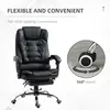 Buy HOMCOM Executive Office Chair, PU Leather Home Office Chair with Swivel Wheels, Reclining Backrest, Retractable Footrest, Black, 6 from Furnituretta