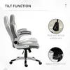 Buy Vinsetto Computer Gaming Chair, Office Desk Swivel Chair, PU Leather Racing Chair with 90° Flip-up Armrest, Adjustable Height and Rolling Wheels, Grey, 5 from Furnituretta