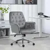 Buy Vinsetto Linen Computer Chair with Armrest, Modern Swivel Chair with Adjustable Height, Dark Grey, 2 from Furnituretta