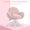 Buy HOMCOM Makeup Vanity Chair, Cute Fluffy Desk Chair with Rolling Wheels for Bedroom Living Room, Pink, 5 from Furnituretta