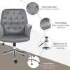 Buy Vinsetto Linen Computer Chair with Armrest, Modern Swivel Chair with Adjustable Height, Dark Grey, 7 from Furnituretta