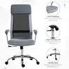Buy Vinsetto Office Chair, Ergonomic Desk Chair, High Back Computer Chair with Adjustable Height, Swivel Rolling Wheels, Mesh Back and Linen-Feel Fabric Seat for Home and Study, Grey, 8 from Furnituretta