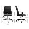 Buy Vinsetto Mesh Office Chair, Faux Leather Desk Chair with Swivel Wheels, Adjustable Height and Tilt Function, Black, 3 from Furnituretta