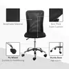 Buy Vinsetto Office Chair, Armless Desk Chair, Adjustable Computer Swivel Chair with Rolling Wheels and Mesh Back for Home Work Study, Black, 4 from Furnituretta