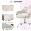 Buy Vinsetto Unicorn Home Office Chair, Height Adjustable Fluffy Desk Chair with Armrests and Swivel Wheels, Colourful, 5 from Furnituretta