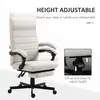 Buy Vinsetto Office Chair, Computer Desk Chair, Fabric Swivel Chair with Adjustable Height and Rolling Wheels for Home Office Work Study, Cream White, 4 from Furnituretta