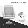 Buy Vinsetto Linen Computer Chair with Armrest, Modern Swivel Chair with Adjustable Height, Light Grey, 4 from Furnituretta