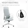 Buy Vinsetto High Back Office Chair, Fabric Desk Chair with Armrests, Adjustable Height, Swivel Wheels, Light Grey, 4 from Furnituretta