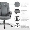 Buy Vinsetto Office Chair, Linen Fabric Desk Chair, Height Adjustable Computer Chair with Padded Armrests, Swivel Wheels and Tilt Function, Grey, 7 from Furnituretta