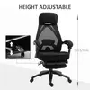 Buy Vinsetto Office Chair with Footrest,High Back Swivel Desk Chair with Adjustable Height and Headrest for Home Office, Black, 4 from Furnituretta