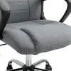 Buy Vinsetto Office Chair, Computer Desk Chair, Linen Fabric Swivel Chair with Adjustable Height, Rolling Wheels for Home and Study, Grey, 9 from Furnituretta