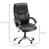 Buy HOMCOM Home Office Chair High Back Computer Desk Chair with Faux Leather Adjustable Height Rocking Function Brown, 3 from Furnituretta