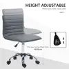 Buy HOMCOM Adjustable Swivel Office Chair with Armless Mid-Back in PU Leather and Chrome Base - Dark Grey, 4 from Furnituretta