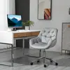 Buy Vinsetto Home Office Chair Velvet Ergonomic Computer Chair Comfy Desk Chair with Adjustable Height, Arm and Back Support, Grey, 2 from Furnituretta